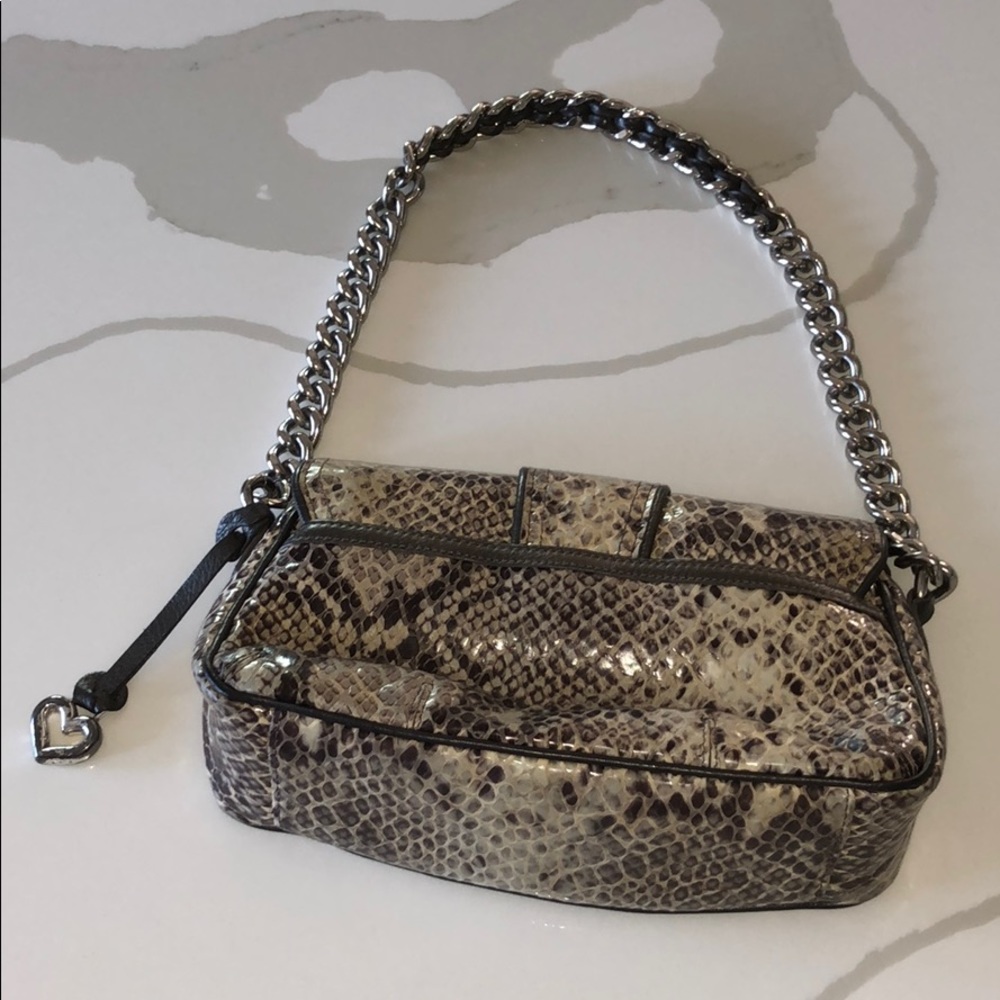 Brighton Python Snake Skin Print Handbag - image 8